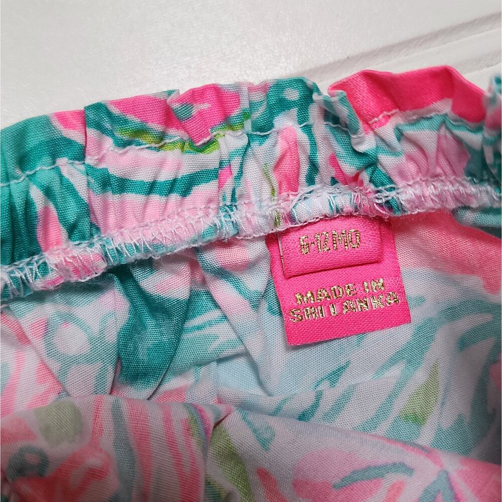 Lilly Pulitzer Baby Lilly Shift Dress Size 6-12 Months Pinks, Aqua & Green - Picture 3 of 7